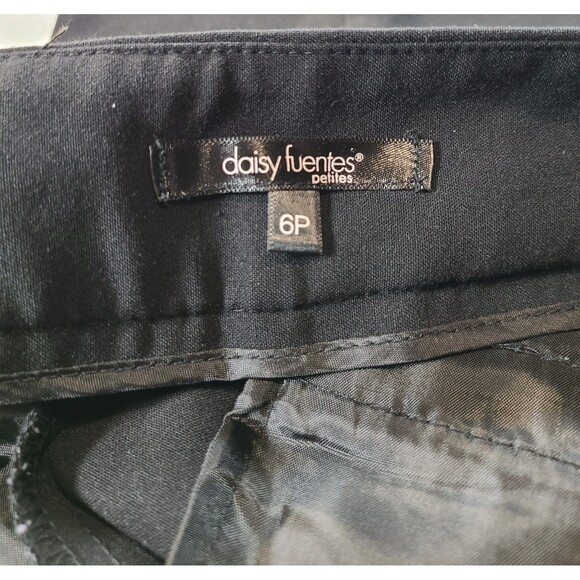 Daisy Fuentes Petites Black Dress Slacks Size 6P Stretch Work Pants - Picture 8 of 13